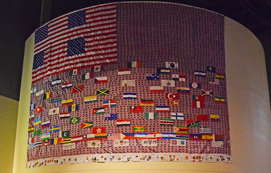 9/11 Memorial Flag On Display